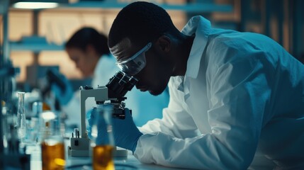 Innovative scientific research: scientists conducting experiments in a laboratory