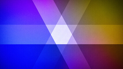 Obraz premium A dynamic geometric gradient featuring a bold mix of blue, purple, yellow, and brown hues, with a grainy texture, ideal for 4K backgrounds and creative designs