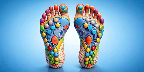Key Pressure Points on Feet for Reflexology and Foot Massage Therapy Illustrated for Wellness