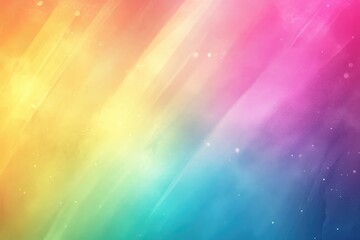 A vibrant rainbow gradient background with soft transitions between each color