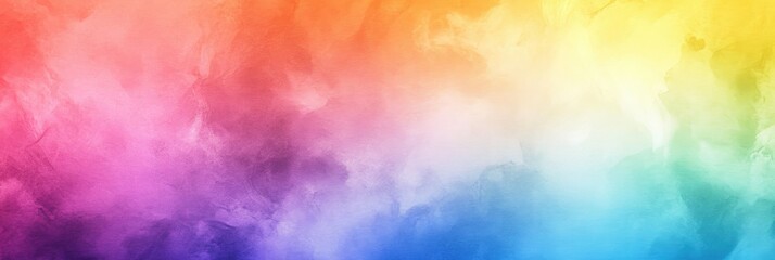 A vibrant rainbow gradient background with soft transitions between each color