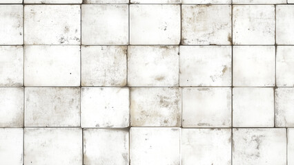 Overhead View of Weathered White Mosaic Tiles