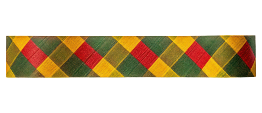 PNG Argyle pattern adhesive strip yellow green red.