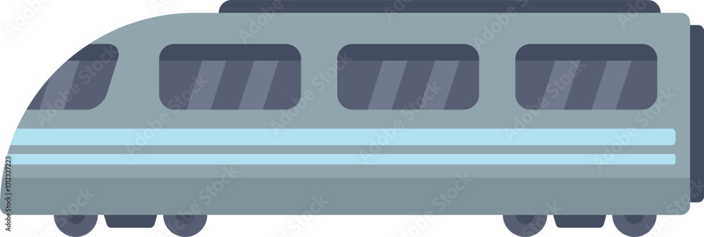 Poster minimalist vector illustration featuring a modern high speed train, providing fast and efficient pub