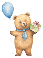 PNG Chubby bear balloon toy white background.