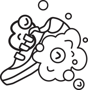 recommend clip art: illustration of icon washing a shoe