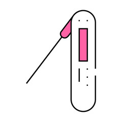 kitchen thermometer line icon vector. kitchen thermometer sign. isolated symbol illustration