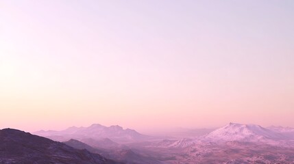 Fototapeta premium A soft, blurred mountain landscape at dawn with a clear sky for text