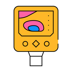 pyrometer device line icon vector. pyrometer device sign. isolated symbol illustration