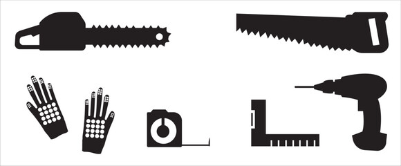 Renovation and repair tools icons. Renovation and repair tool icon set vector illustration