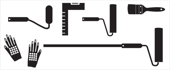 Renovation and repair tools icons. Renovation and repair tool icon set vector illustration