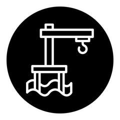 Harbor Crane Vector Icons