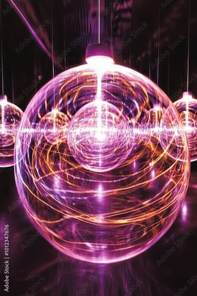 Poster Vibrant World Where Sound Transforms Into Interactive Plasma and Melodic Visuals Coexist