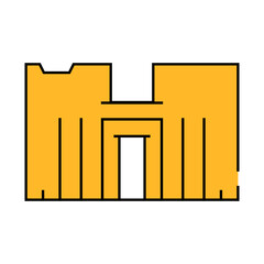 horus temple line icon vector. horus temple sign. isolated symbol illustration