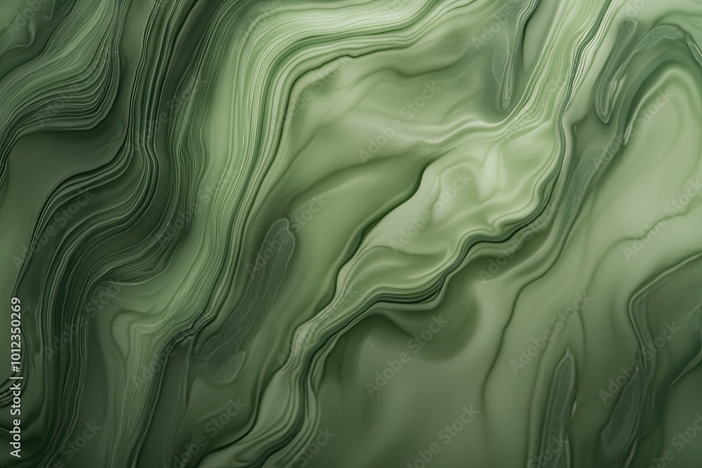 Poster Luxurious Jade Texture Displaying Intricate Swirling Patterns and Subtle Hues in Serene Lighting