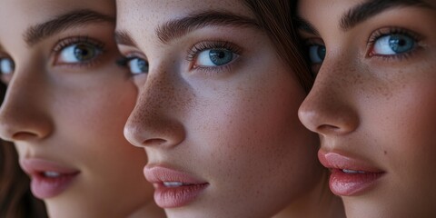 Exquisite Beauty Close-up Portrait