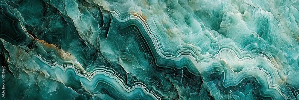 Poster Luxurious Jade Texture With Intricate Swirls and Subtle Tones Captured in Shallow Depth of Field