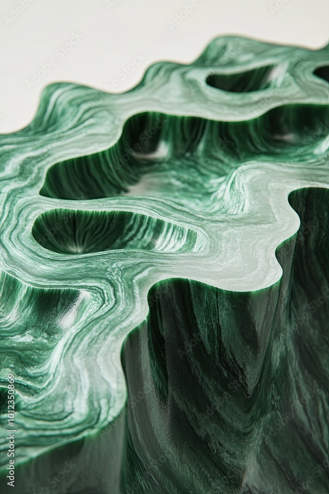 Leinwandbilder luxurious jade texture with intricate swirling patterns and tonal variations captured in detail