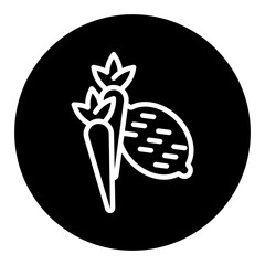 Fall Vegetables Vector Icons