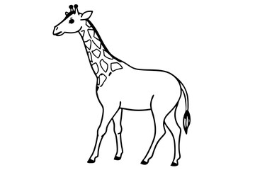 Animal Giraffe Sublimation Designs - Vector, Cartoon, Clipart, Line Art for Graphics & Print, Animal giraffe sublimation, vector, cartoon, and clipart for digital graphics and print use