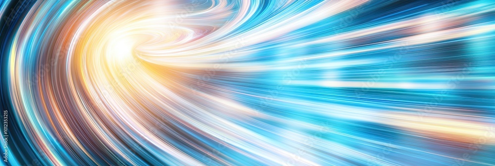Aufkleber swirling vortex of light and color depicting the concept of time travel in a futuristic setting