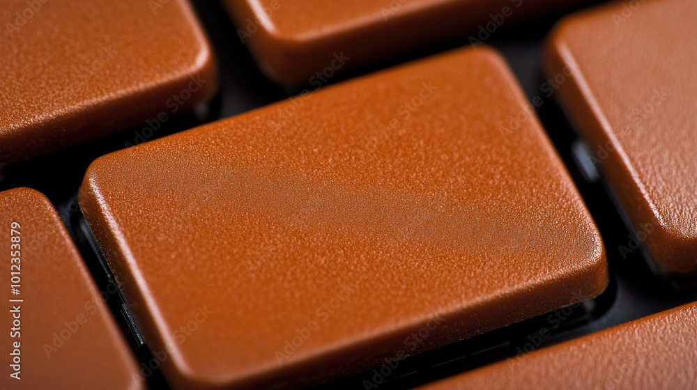 Canvas Prints A close up of a brown computer keyboard with some scratches, AI