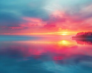 Stunning sunrises with vibrant colors, serene and inviting, Nature, Soft tones, Photograph, Morning beauty