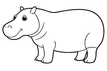 Fototapeta premium Animal Hippo Sublimation Designs: Vector Illustrations, Cartoons, Clipart, Line Art, Hippo sublimation designs: vector, clipart, cartoons, and line art for digital products and prints.