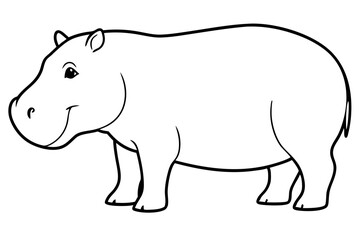 Obraz premium Animal Hippo Sublimation Designs: Vector Illustrations, Cartoons, Clipart, Line Art, Hippo sublimation designs: vector, clipart, cartoons, and line art for digital products and prints.