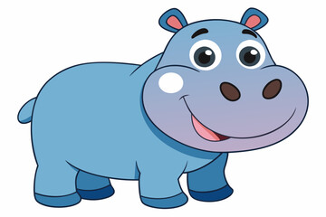 Obraz premium Animal Hippo Sublimation Designs: Vector Illustrations, Cartoons, Clipart, Line Art, Hippo sublimation designs: vector, clipart, cartoons, and line art for digital products and prints.