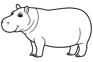 Fototapeta premium Animal Hippo Sublimation Designs: Vector Illustrations, Cartoons, Clipart, Line Art, Hippo sublimation designs: vector, clipart, cartoons, and line art for digital products and prints.
