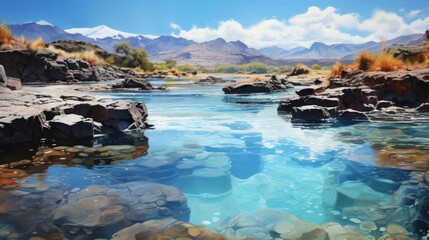 Fototapeta premium Tranquil Mountain River