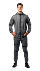 PNG Athlete man sport wear sweatshirt.