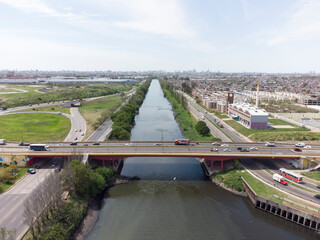 Lago Lugano, puente olímpico, Buenos Aires, Argentina.-
