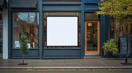 Blank Signage on a Store Front