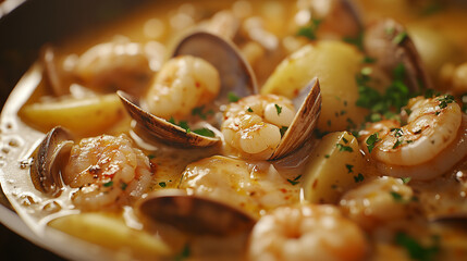 Seafood Stew in a Pan