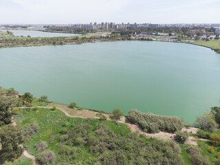 Lago Lugano, puente olímpico, Buenos Aires, Argentina.-