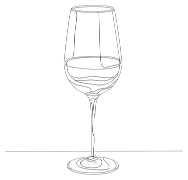 recommend clip art: PNG  Continuous line drawing a wine glass drink refreshment drinkware.