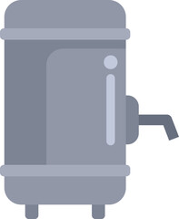 Illustration of a home water heater, a device that heats and stores water for residential use