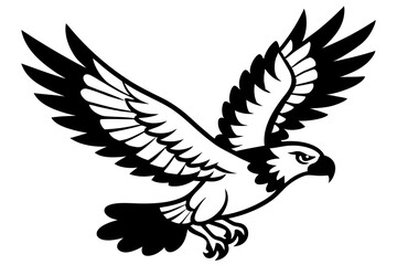 Cute Dangerous flying bird vector illustration