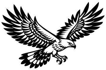 Obraz premium Cute Dangerous flying bird vector illustration