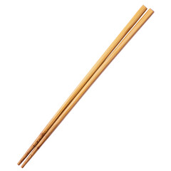 Chopsticks, wooden, isolated on white background.