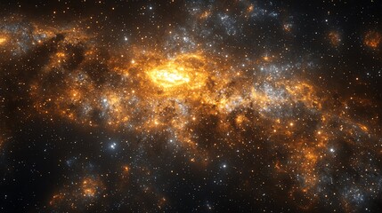 a stunning view of a distant galaxy with vibrant colors and swirling stars, capturing the beauty of space, no logos or branding