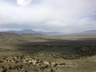 Cloudy western landscape with sky