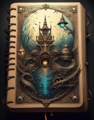 The journal filled with eerie sketches and writings.