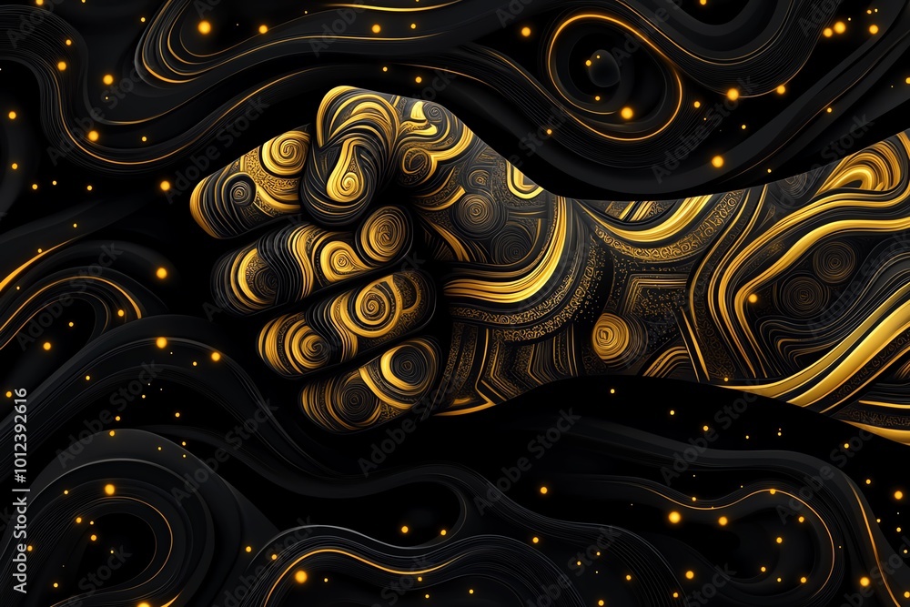 Aufkleber abstract minimalist design of a muay thai elbow strike, with geometric patterns symbolizing the spee