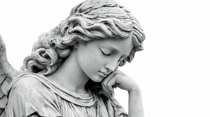 Sorrowful Angel Sculpture Photo