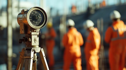 Surveyor Equipment on Construction Site