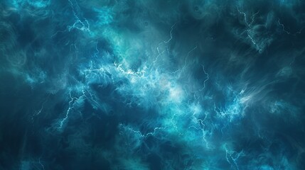 Abstract Blue Swirling Background with White Lightning-Like Streaks