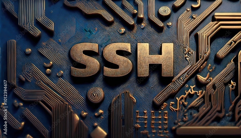 Poster secure shell protocol conceptual art